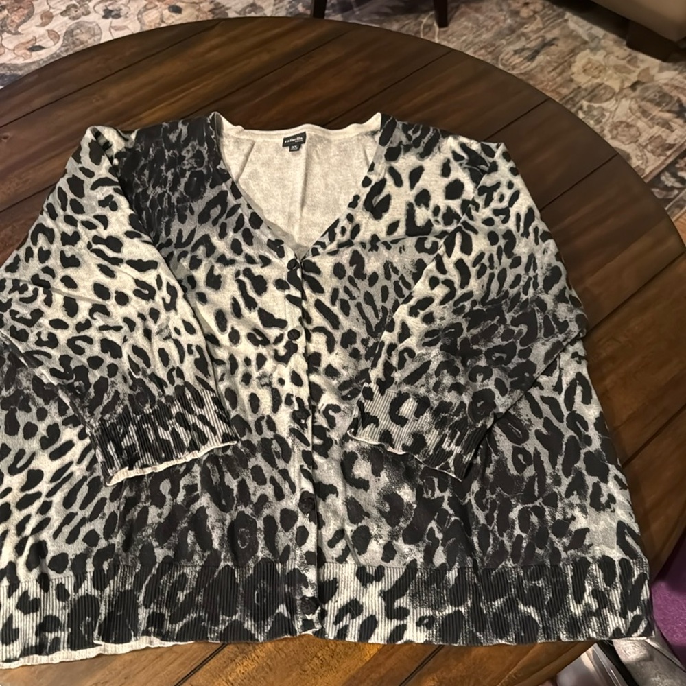 Rafaella black and grey spotted sweater